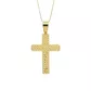 Pingente De Ouro 18k Cruz Diamantada G