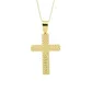 Pingente De Ouro 18k Cruz Diamantada G