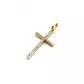 Pingente De Ouro 18k Cruz Dupla Face Com Zircônias