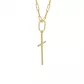 Pingente De Ouro 18k Cruz Palito De 18mm