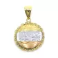 Pingente De Ouro 18k Escravas Tricolor De 32mm