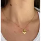 Pingente De Ouro 18k Espírito Santo Com Coração Pequeno