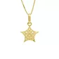 Pingente De Ouro 18k Estrela Diamantada P