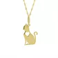 Pingente De Ouro 18k Gatinho com Coração