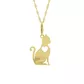 Pingente De Ouro 18k Gatinho com Coração