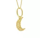 Pingente De Ouro 18k Lua Diamantada M