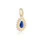 Pingente De Ouro 18k Mademoiselle Azul Com Zircônias 