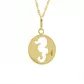 Pingente De Ouro 18k Medalhinha Cavalo Marinho vazado