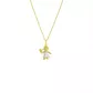 Pingente De Ouro 18k Menina Com Flor Na Mão