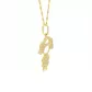 Pingente De Ouro 18k Menina Vestido Zircônias Bancas