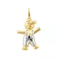 Pingente De Ouro 18k Menino De 16mm