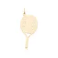 Pingente de Ouro 18k Raquete Beach Tennis