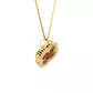 Pingente De Ouro 18k Trevo Vermelho Com Zircônias