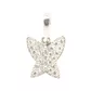 Pingente De Ouro Branco 18k Borboleta Com Diamantes