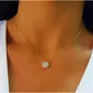 Pingente Ponto De Luz De Ouro 18k Com Zircônia De 8mm
