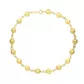 Pulseira De Ouro 18k Bolas Foscas e Polidas De 5mm Com 19cm