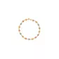 Pulseira De Ouro 18k Bolas Tricolor De 5mm Com 19cm