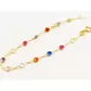 Pulseira De Ouro 18k Com Zircônias Coloridas De 3,0mm Com 13cm