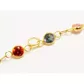 Pulseira De Ouro 18k Com Zircônias Coloridas De 3,0mm Com 13cm