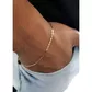 Pulseira De Ouro 18k Piastrine De 1,2mm Com 19cm