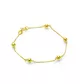 Pulseira Infantil De Ouro 18k Veneziana Com Bolinhas De 3,0mm Com 13,5cm