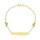 Pulseira Infantil Ouro 18k Groumet De 0,5mm Com 13cm