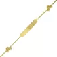 Pulseira Infantil Ouro 18k Groumet De 0,5mm Com 13cm