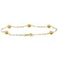 Pulseira Infantil De Ouro 18k Cartie Com Bolinhas De 4,0mm Com 14,5cm