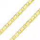 Corrente De Ouro 18k Piastrine Trabalhada De 2,6mm Com 50cm