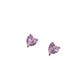 Brinco De Prata 925 Coração Majestoso Rosa