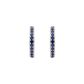 Brinco De Prata 925 Argola Com Detalhes Azuis G