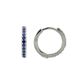 Brinco De Prata 925 Argola Com Detalhes Azuis G