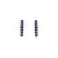 Brinco De Prata 925 Argola Com Detalhes Azuis P