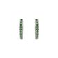 Brinco De Prata 925 Argola Com Detalhes Verdes G