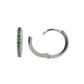 Brinco De Prata 925 Argola Com Detalhes Verdes G