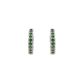 Brinco De Prata 925 Argola Com Detalhes Verdes P