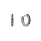 Brinco De Prata 925 Argola Com Detalhes Verdes P
