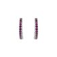 Brinco De Prata 925 Argola Com Detalhes Rosas G
