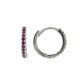 Brinco De Prata 925 Argola Com Detalhes Rosas G