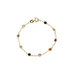 Pulseira De Ouro 18k Com Zircônias Coloridas De 3,0mm Com 13cm