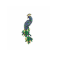Pingente De Ouro 18k Pavão Cravejado De Zircônias