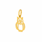 Pingente De Ouro 18k Corujinha Vazado 