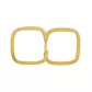 Brinco De Ouro 18k Argola Quadrada plus G