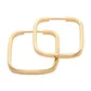 Brinco De Ouro 18k Argola Quadrada plus GG