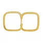 Brinco De Ouro 18k Argola Quadrada plus GG