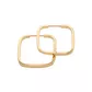 Brinco De Ouro 18k Argola Quadrada plus M