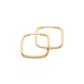 Brinco De Ouro 18k Argola Quadrada plus P