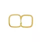 Brinco De Ouro 18k Argola Quadrada plus P