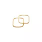 Brinco Infantil De Ouro 18k Argola Quadrada Plus PP