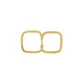Brinco Infantil De Ouro 18k Argola Quadrada Plus PP